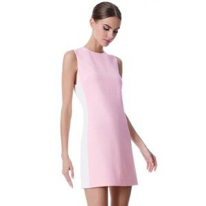Alice + Olivia Pink and White Mini Dress